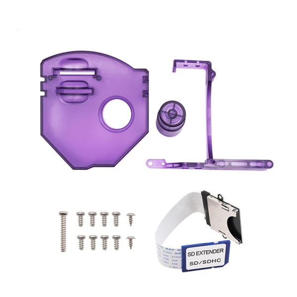 För SEGA Dreamcast för DC GDEMUTransparent Remote SD-kortmonteringssats Memory Card Extension Adapter Speltillbehör Purple