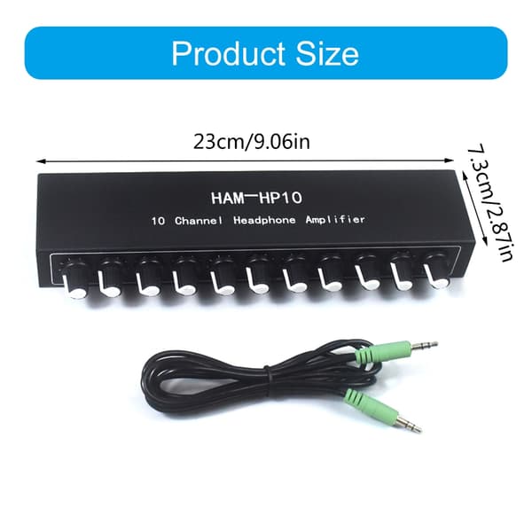HP10 Hovedtelefonforstærker Auditory Mixer med 1 Input Integration 10 Output