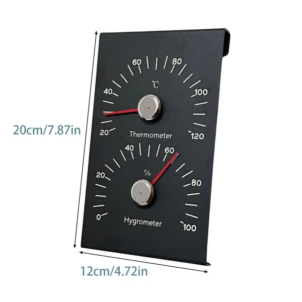 Ingen strøm nødvendig bimetallisk termometer hygrometer ideel til mobil sauna