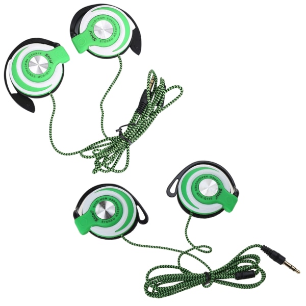 Clip-on hörlurar, subwoofer stereo trådbundna hörlurar, för 3,5 mm gränssnittsenhet Svetttålig hörlurar Red