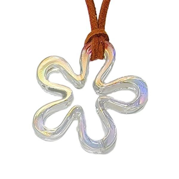 Søt blomsteranheng Chokers uthulet blomsterhalskjede Akrylmateriale Må-ha-tilbehør for mote-fremmede damer