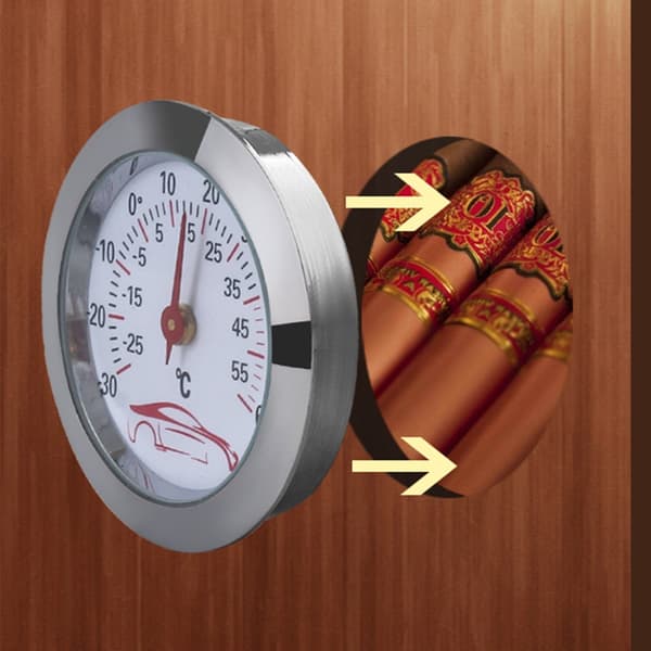 Mini Termometer 43mm Rund Temperaturmåler -30 til 60℃ Temp Måler Indikator