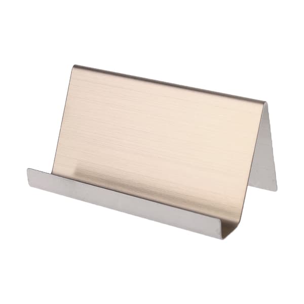 Rustfritt stål Business Name Card Holder Display Stand Rack Desktop Organizer