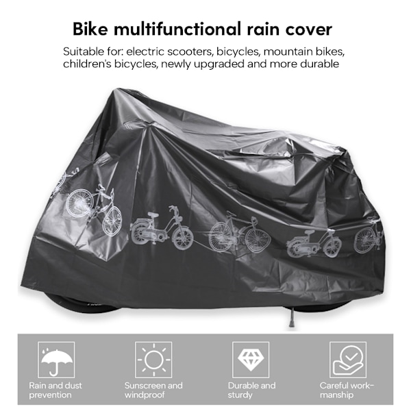 Vattentät cykelöverdrag utomhus solskydd cykel solskydd Black