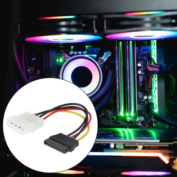 15Pin til IDE 4Pin Floppy Drev Port Strømkabel Konverter til PC Tilbehør