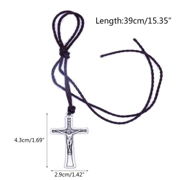 Retro rep Jesus för kors halsband hängsmycken för män kvinnor katolska relig