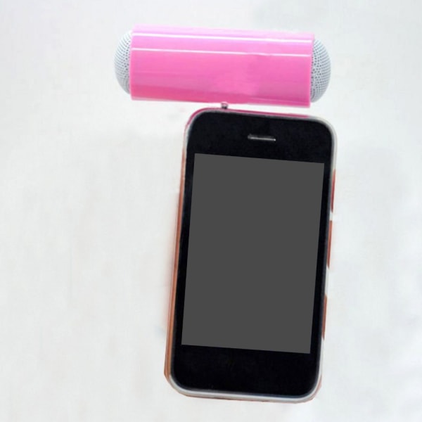 Bärbar stereohögtalare MP3-spelare Förstärkare Smartphones Högtalare med 3,5 mm uttag Pink