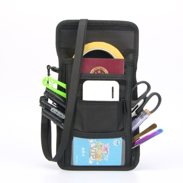 Halspåse Reseplånbok Passhållare Blockering Vattentät Resesäkerhetsväska för dina pengar Kreditkort Mobiltelefoner