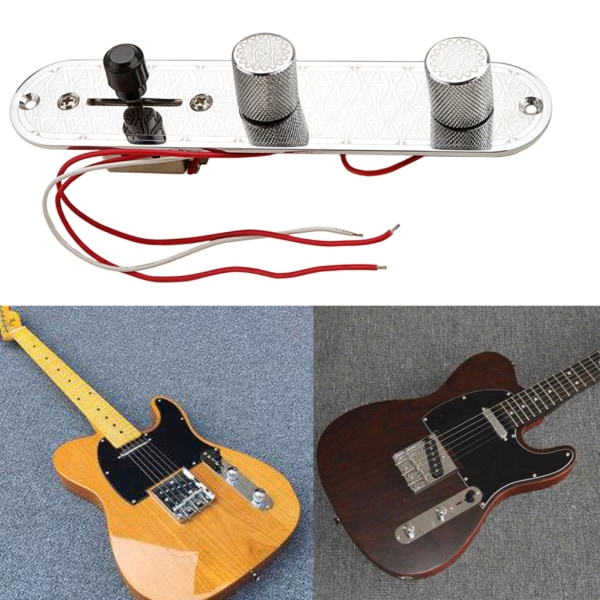 Fortrådet guitar kontrolplade med 3-vejs skiftekontakt
