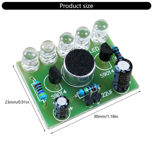 Rytm Synkroniserad LED-Ljusmodul Elektronik Lärande Set För Kretsövning
