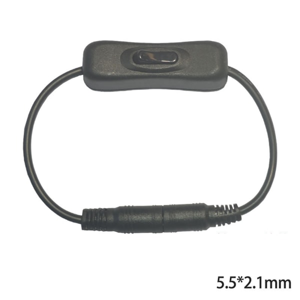 5,5 x 2,1 mm - 5,5 x 2,1 mm power naaras-uroskytkimillä CCTV:tä, turvakameroita, näyttöä ja LED-kylttejä varten Black