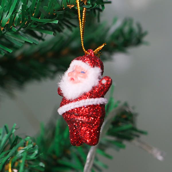 6-pack Julgransprydnader Set Liten Jultomte Figur Prydnad