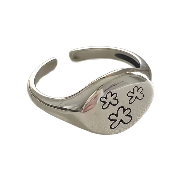 Retro fingerringar festtillbehör blomformade geometriska bröllopsringar