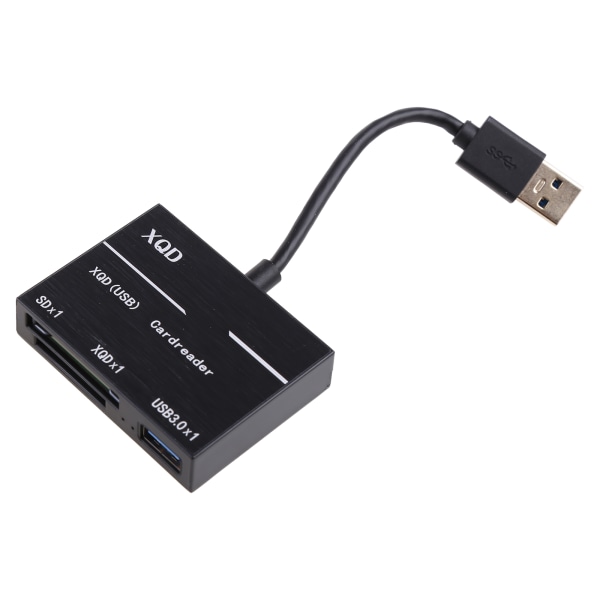 Mini Card Reader+ 3USB3.0 Hub 2 in 1 Kannettava MS/SD/M2/Tf-kortinlukijalle ja kannettavalle tietokoneelle 5 Gbps:n nopea HDD-jakaja