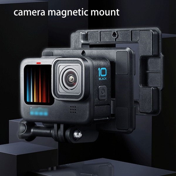 Stark magnetsug Snabbkopplingsfäste för Go Pro Hero 9 10 Action Camera Bracket Adapter med snodd