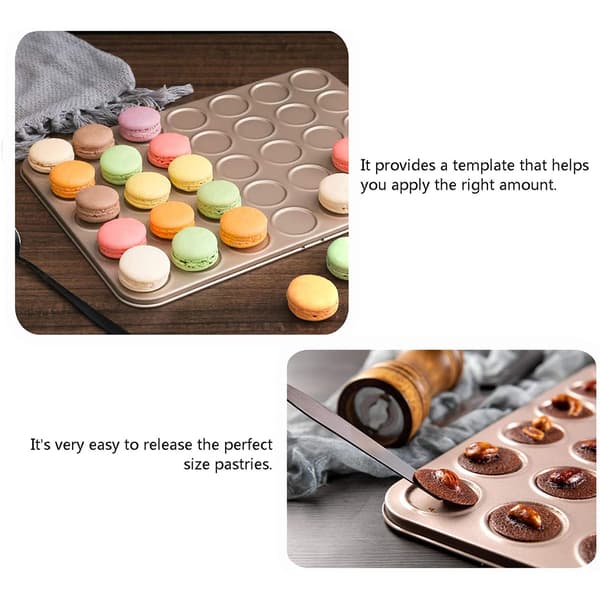 35 Huler Non-Stick Macaron Kiks Cookie Bageform til Ovnbagning Køkken