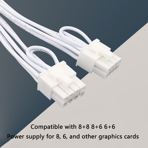 Dobbel 8PIN til 16PIN (12+4Pin) GPU Strømsplitter Kabel Erstatning for PC