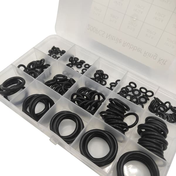 200 st O-ringar Gummi O-ringar Sortimentset VVS Packningar Distanser Kit