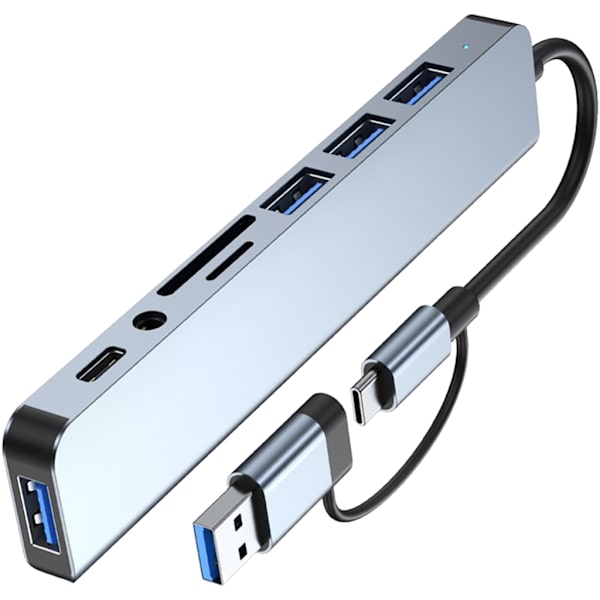 USB3.0+USB C Splitterkabel til 3xUSB2.0+1xUSB3.0+1xType C Kortlæser til PC