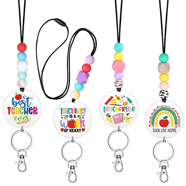 Perlelanyard til nøgler, ID-kort til lærere, sygeplejersker, studerende, gave, moderigtigt design