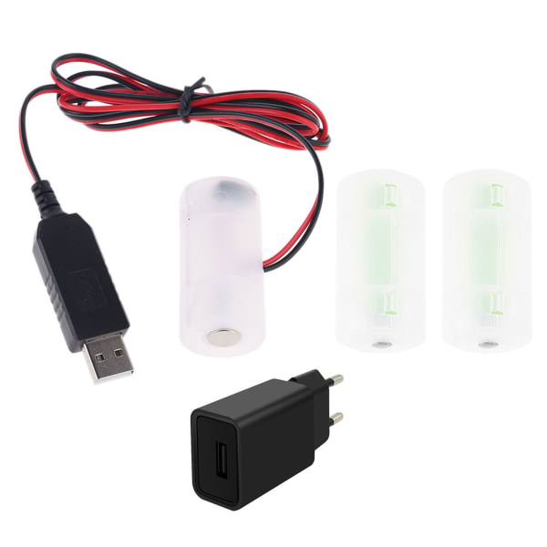 Paristonpoistolaitteen USB power Vaihda 1,5 V 4,5 V 6 V:n akku radion sähkölelukellolle LED-valolaskuri