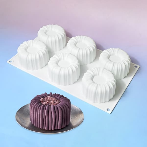 Funktionelle silikone mousse kageforme 6 hulrum til alle dine bagebehov