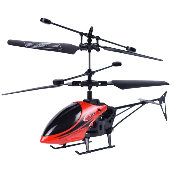 2.4Ghz 2-kanalers legering mini RC helikopter med LED-ljus för barn Vuxen inomhus RC helikopter Bästa presenten för pojkar flickor Red