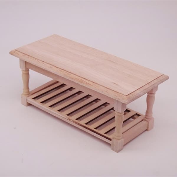 Solid dukkehusbord i tre for miniatyrdekorasjon og rollespill