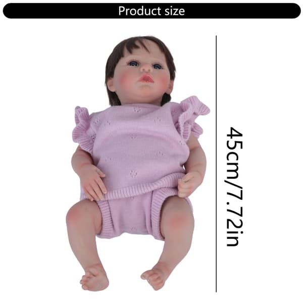 Söt Reborns Flickdocka med Napp & Blöja Simulering Babyleksaksdocka Babydocka