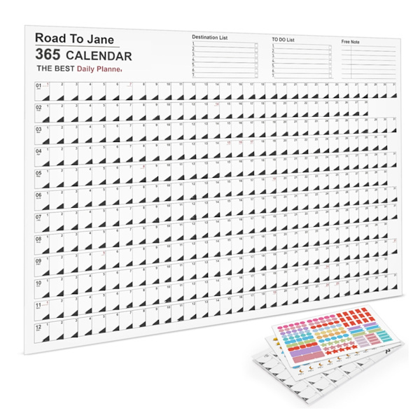 2023 Väggkalender Vägg Stor Årlig Årsplanerare 12 månaders horisontell kalender