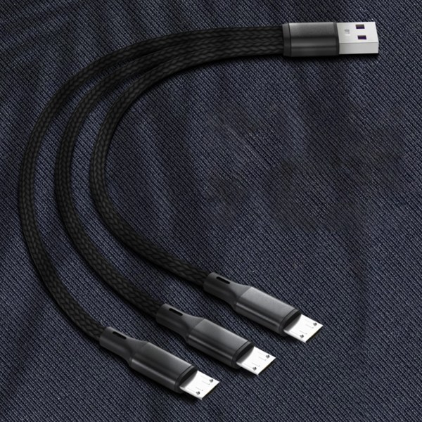 USB2.0 Typ-A Hane till 3 Micro USB Hane Laddningskontakt Laddningskabel Power Adaptersladd 3 i 1 Red 20cm