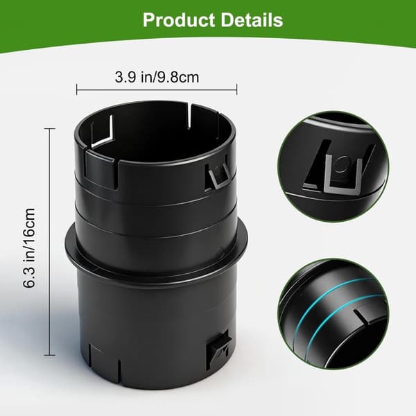 4-tommers PVC-rørkoblingsadapter Plastkobling for rørleggerforbindelse