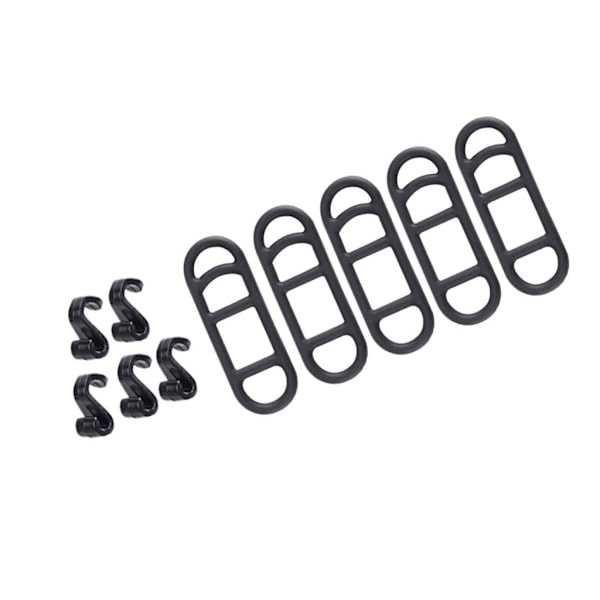 Cykel Silikone Rem Lommelygte Monteringsrem Lys Monteringsbandager Set 5