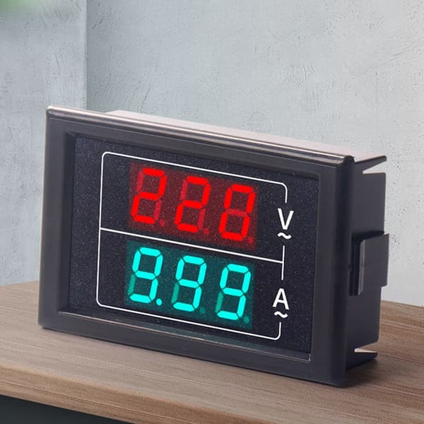 2 i 1 Ampere-mätare Voltmeter Detektor Digital Display