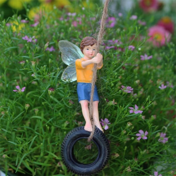 Miniature Fe Figur Udendørs Havepynt