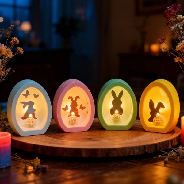 Flerbruks silikonform for kaniner og eggeskallpynt