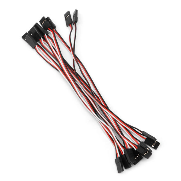 10 stk 10 cm Quadcopter forlænger servoledning Futaba JR han-til-han-ledning RC