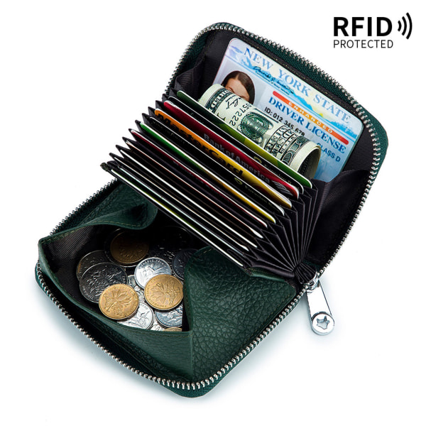 Mote kredittkortholder blokkerer forretningslomme for etui Organizer Purse lommebok Black