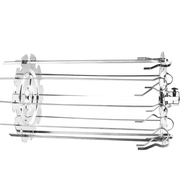 Ruostumattomasta teräksestä valmistettu BBQ-grillihäkki kasvisvartaaskebab-kone Rotisserie-uuniin
