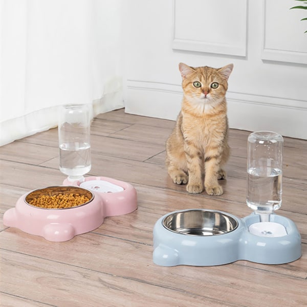 Djurmatsbehållare och vattenfontänsbehållare Hållbara skålar för valp/kattunge Flerfärgad, giftfri skål som tillval Blue
