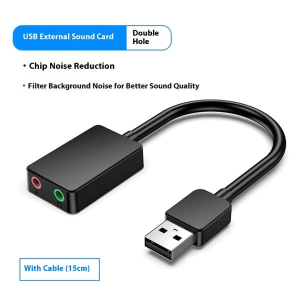 Computer USB Lyd Dobbelte 3,5 mm Stik til Gaming Headsets og Stemme