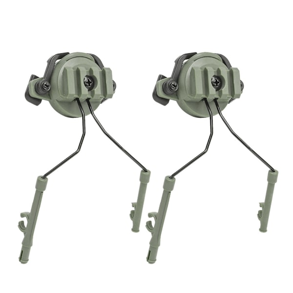 Taktisk headset hjälm skenor adapter hörselkåpor fäste hörlurar montering hållare Green