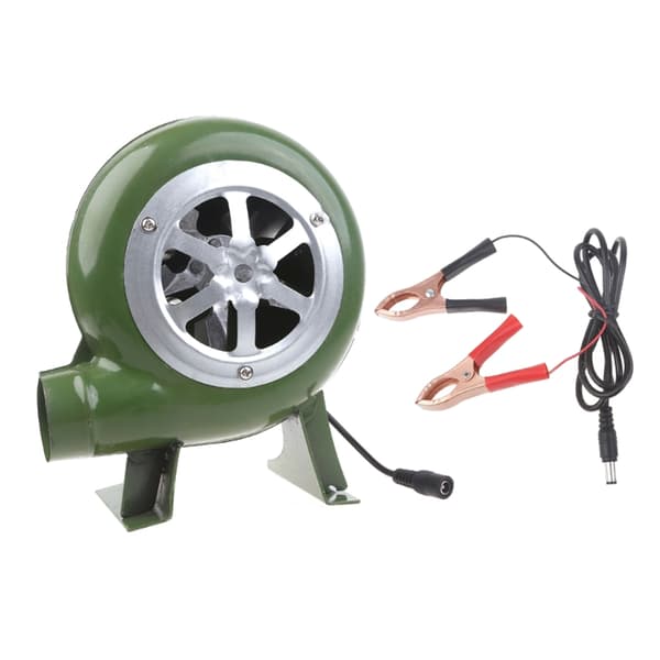 BBQ Ventilator 12V 30W Luftblæser til Grill Picnic Camping Ildstarter Blæser