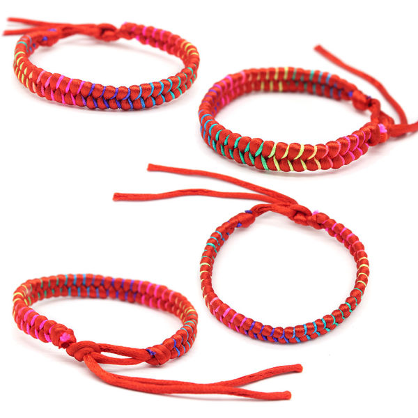 10 stycken handgjorda flätade strängarmband Färgglada Nepal vävda vänskapsarmband Justerbara armband för vänner null - MDB103