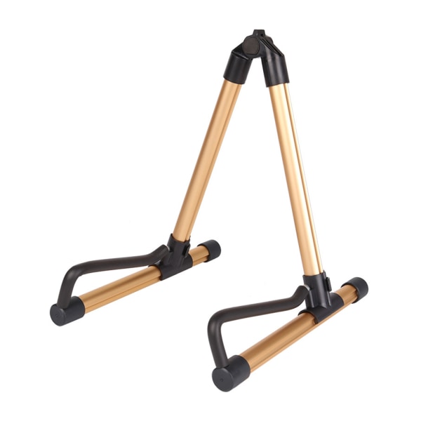 Bærbar stativ gitarstativ holder instrument for akustisk elektrisk bass Gold