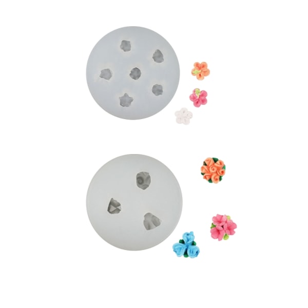 3D liten blomma form Fondant Blomma Mould DIY Cupcake Topper Kök Bakverk Tårtdekoreringsverktyg null - Style1