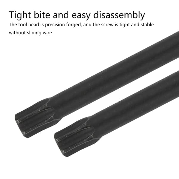 Magnetiska stjärnskruvmejselbits set 100mm stål för möbelmontering & mer