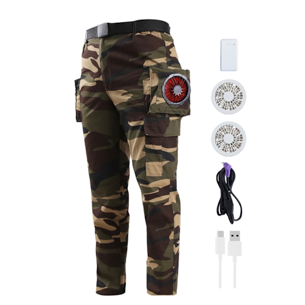 Portabla kylbyxor med snabb torkning och manuell strömbrytare för utomhusarbete Iron camouflage XL