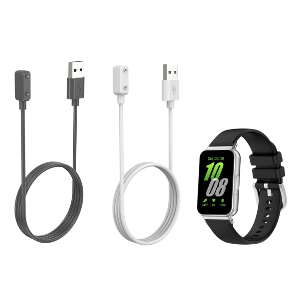 Hurtigladekabel ABS USB-ledning Ladeledning for armbånd Passer for Fit 3 Black