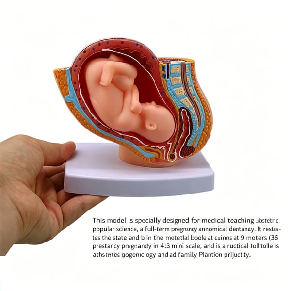 Anatomisk graviditetsfosterudviklingsmodel 1:3 skala kvindelig bækkenmodel